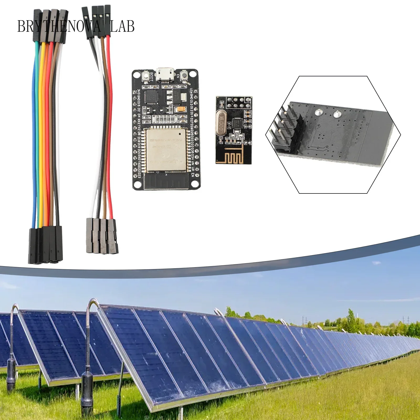 Nrf24L01 - ESP32+NRF24L01+كابل DTU لمجموعة Hoymiles، أداء مراقبة