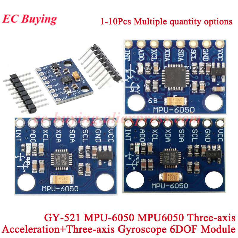 Mpu6050 - 1-10 قطعة GY-521 MPU-6050 MPU6050 3-محور