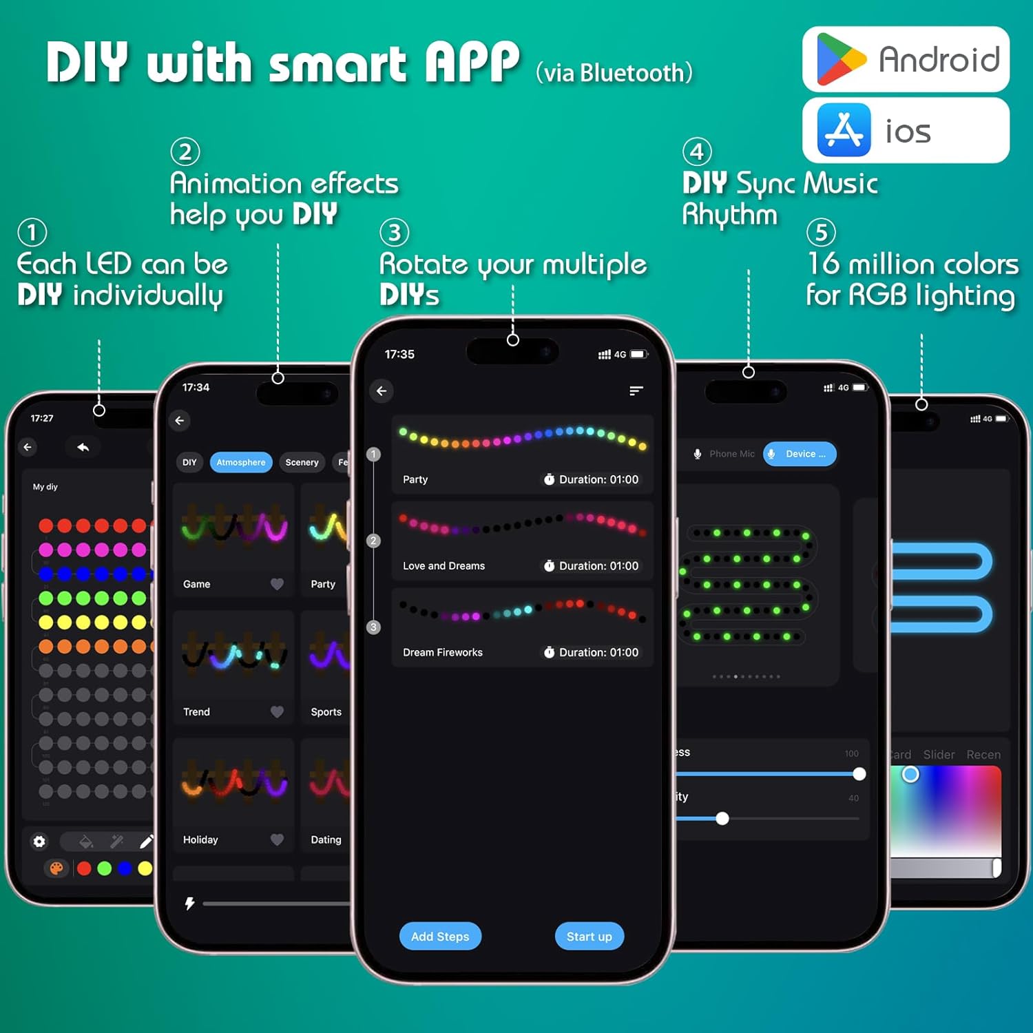 سلسلة أضواء WS2812B تعمل ببطار - مراجعة Ws2812B وسعره