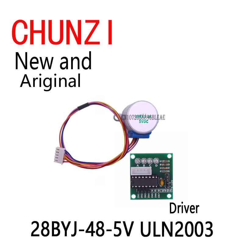 محرك متدرج رباعي الأطوار + لوح - مراجعة Stepper Motor 28Byj وسعره