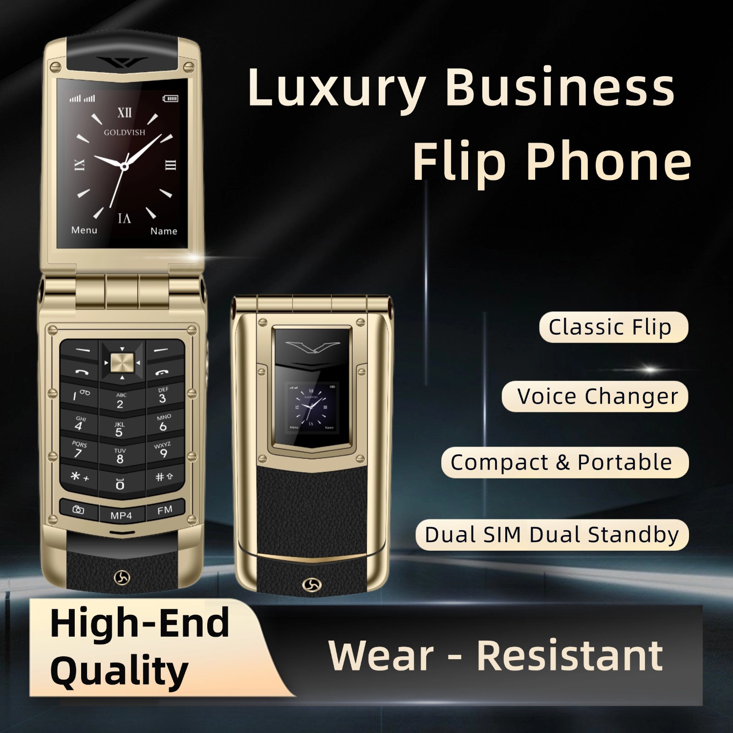 هاتف فليب معدني فاخر للرجال بش - مراجعة Tft Display 2.4 وسعره
